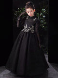 Black Halloween costume for little girl long