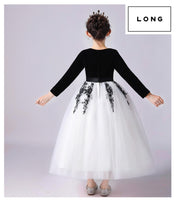 Black and white prom dress for little girl