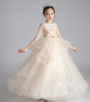 Stunning ball gown for little girl blue white champagne