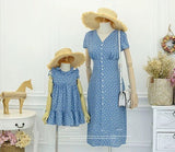 Mother and daughter dots matching dress dresses