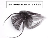 3D human hair bangs 13cm fringe