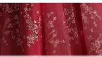 Sparkly red ball gown for little girl blue prom dress