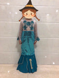 Little girl’s blue sequin mermaid dress fancy dress