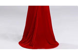 Little girl's backless red gown