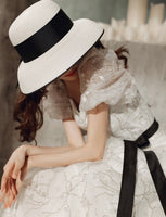 White embroidered dress short sleeve