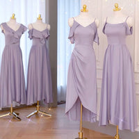 Light purple bridesmaid dresses spaghetti straps