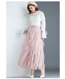 Calf Length Long tulle bubble skirts