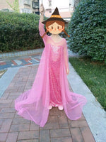 Little girl’s pink sequin dress