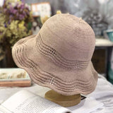 Dia 33CM beige knitted hat