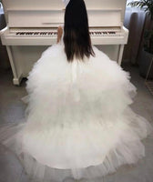 High low ball gown for little girl black white