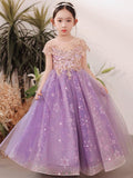 Sparkly purple ball gown for girl