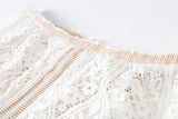 Lace long dress white beach dress casual