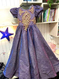 Sparkly lavender prom dress for little girl