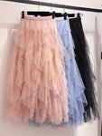 Calf Length Long tulle bubble skirts