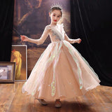 Apricot ball gown for little girl