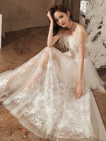 Off the shoulder white feather lace prom dress
