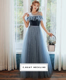 Velvet tulle bridesmaid dresses blue light pink
