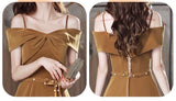 Velvet winter bridesmaid dresses brown