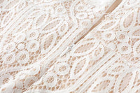 Lace long dress white beach dress casual