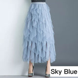 Calf Length Long tulle bubble skirts