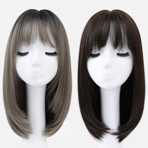 44cm 17 inches straight synthetic wigs