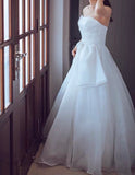 Off the shoulder A-Line wedding dress
