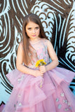 Light purple girl's ball gown prom dress