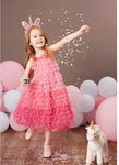 Little girl's pink ball gown