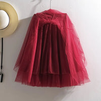 Big hemlines short tulle skirt