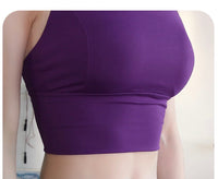 Backless black blue purple sport bra sportswear