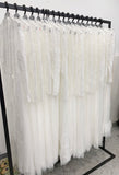 Full sleeve white long dress wedding guest dress