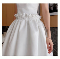 White prom dress spaghetti straps