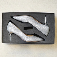 Bling bling silver wedding shoes 5cm 7cm 9cm