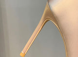 Satin surface high heels shoes