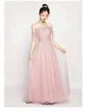 Pink tulle bridesmaid dress gray bridesmaid dress