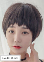 straight short synthetic wig かつら