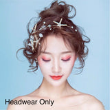 Beautiful bride headwear hair hoop earrings
