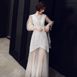Transparent sleeveless white mermaid dress