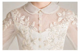 Half sleeve white quinceanera dress