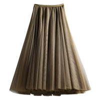 82cm calf length long high quality tulle skirt