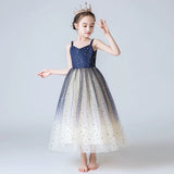 Little girl's sparkly blue gown