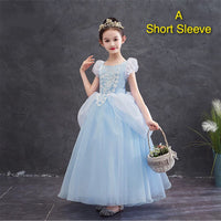 Little girl's sky blue Cinderella dress