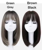 44cm 17 inches straight synthetic wigs