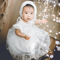 White infant party dress short princess dress