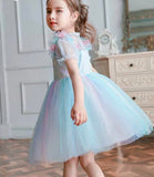 Little girl’s sequin rainbow dress Elsa dress