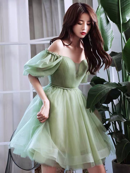 Green bridesmaid dress yellow prom dress