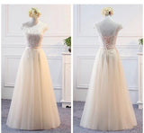 Champagne bridesmaid dress floor length long robe de demoiselle d'honneur Vestido de dama de honor платье невесты