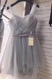 Short tulle bridesmaid dress champagne lavender gray pink