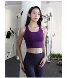 Backless black blue purple sport bra sportswear