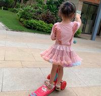 Rainbow tutu skirt for little girl